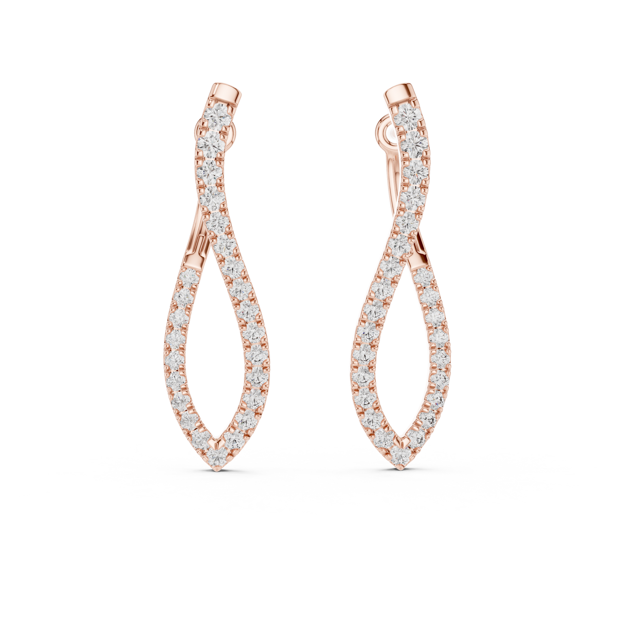 Serelina Teardrop Pavé Lab Grown Diamond Drop Earrings