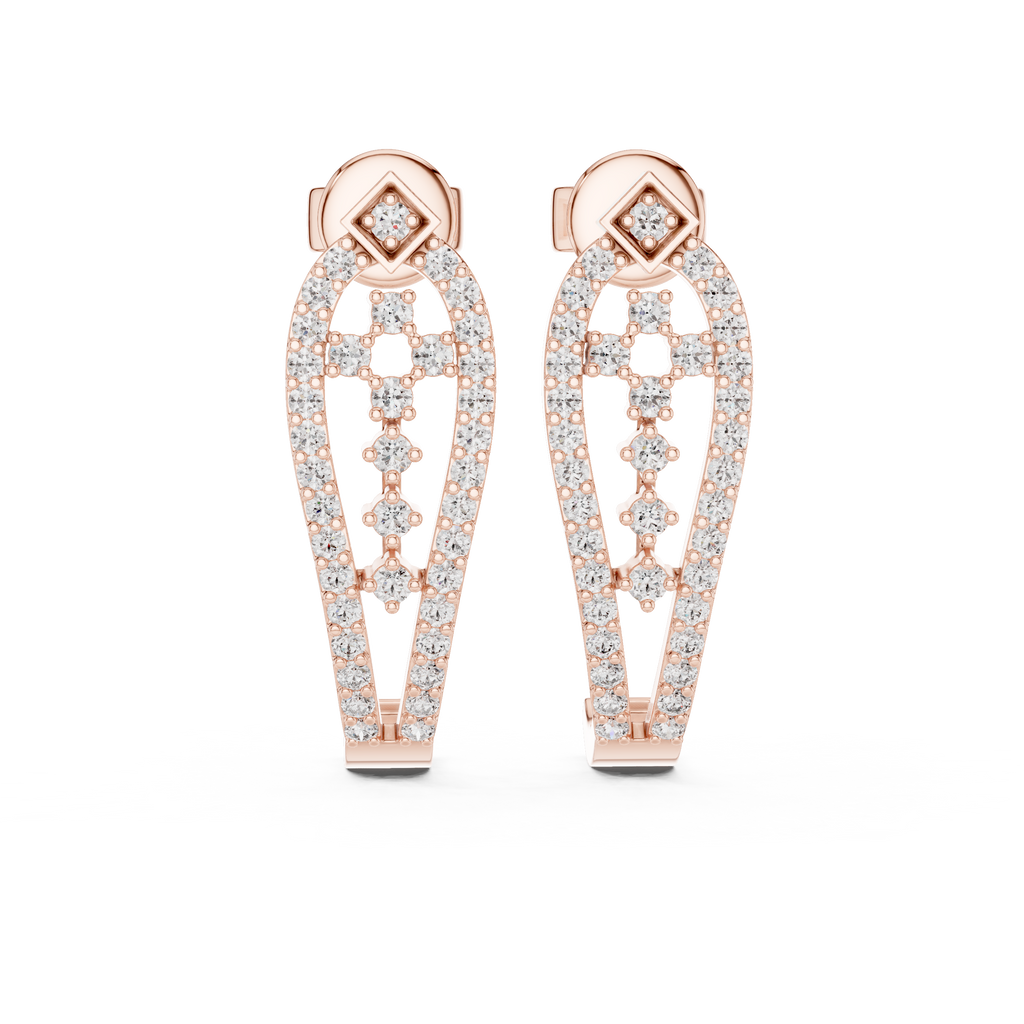 Seraphine Geometric Teardrop Lab Grown Diamond Drop Earrings