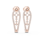 Seraphine Geometric Teardrop Lab Grown Diamond Drop Earrings