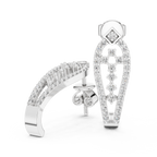 Seraphine Geometric Teardrop Lab Grown Diamond Drop Earrings