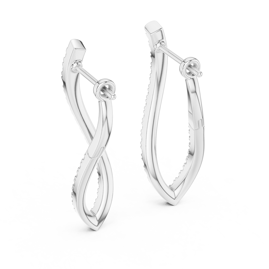Serelina Teardrop Pavé Lab Grown Diamond Drop Earrings