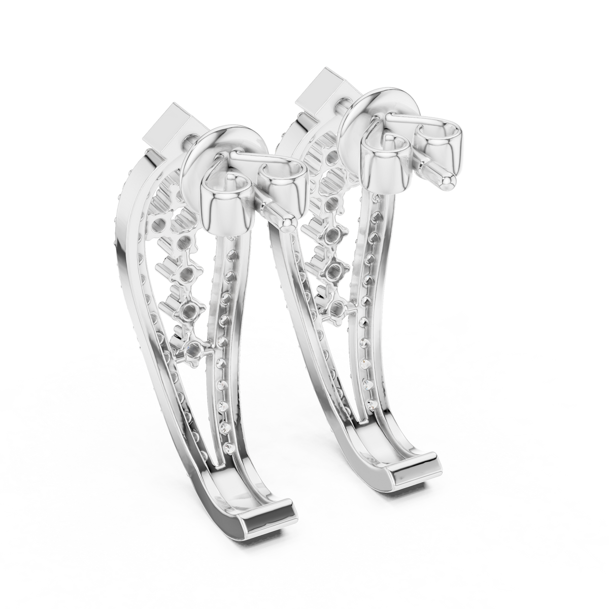 Seraphine Geometric Teardrop Lab Grown Diamond Drop Earrings