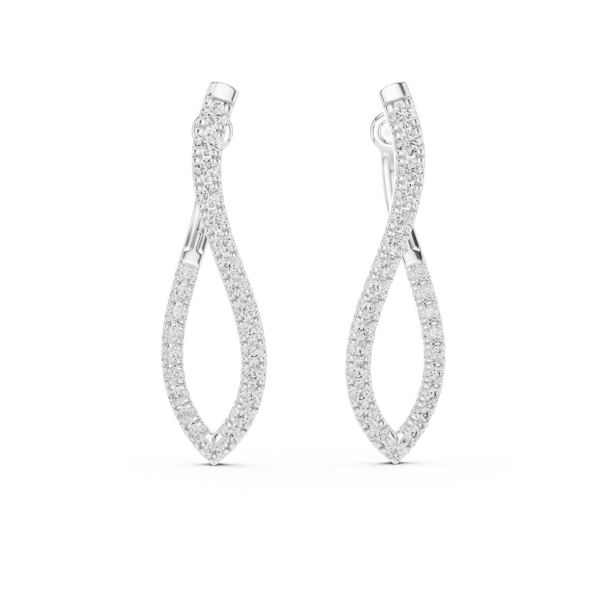 Serelina Teardrop Pavé Lab Grown Diamond Drop Earrings