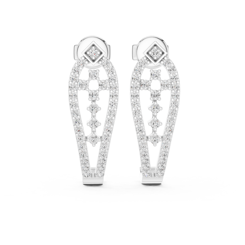 Seraphine Geometric Teardrop Lab Grown Diamond Drop Earrings