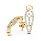 Seraphine Geometric Teardrop Lab Grown Diamond Drop Earrings