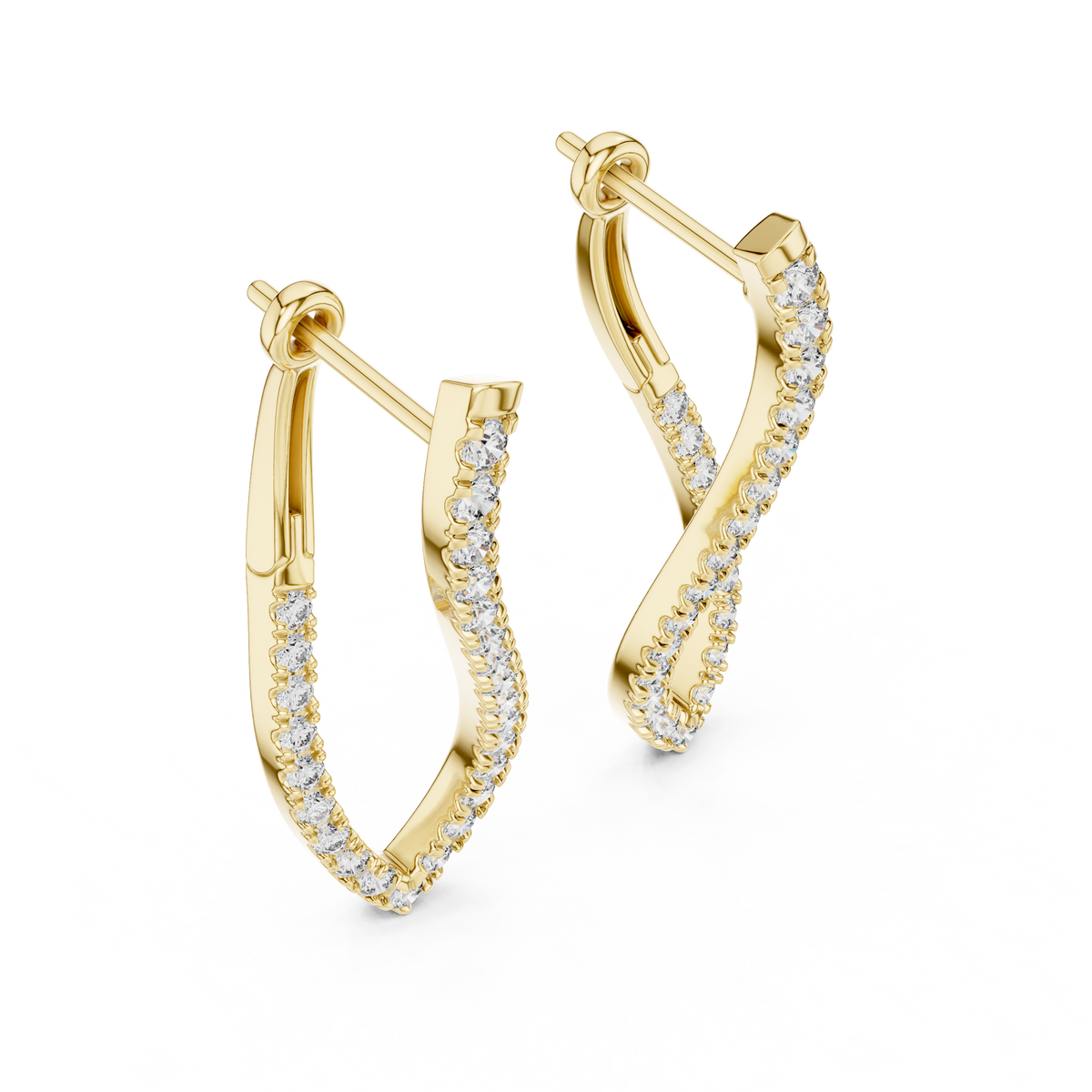 Serelina Teardrop Pavé Lab Grown Diamond Drop Earrings