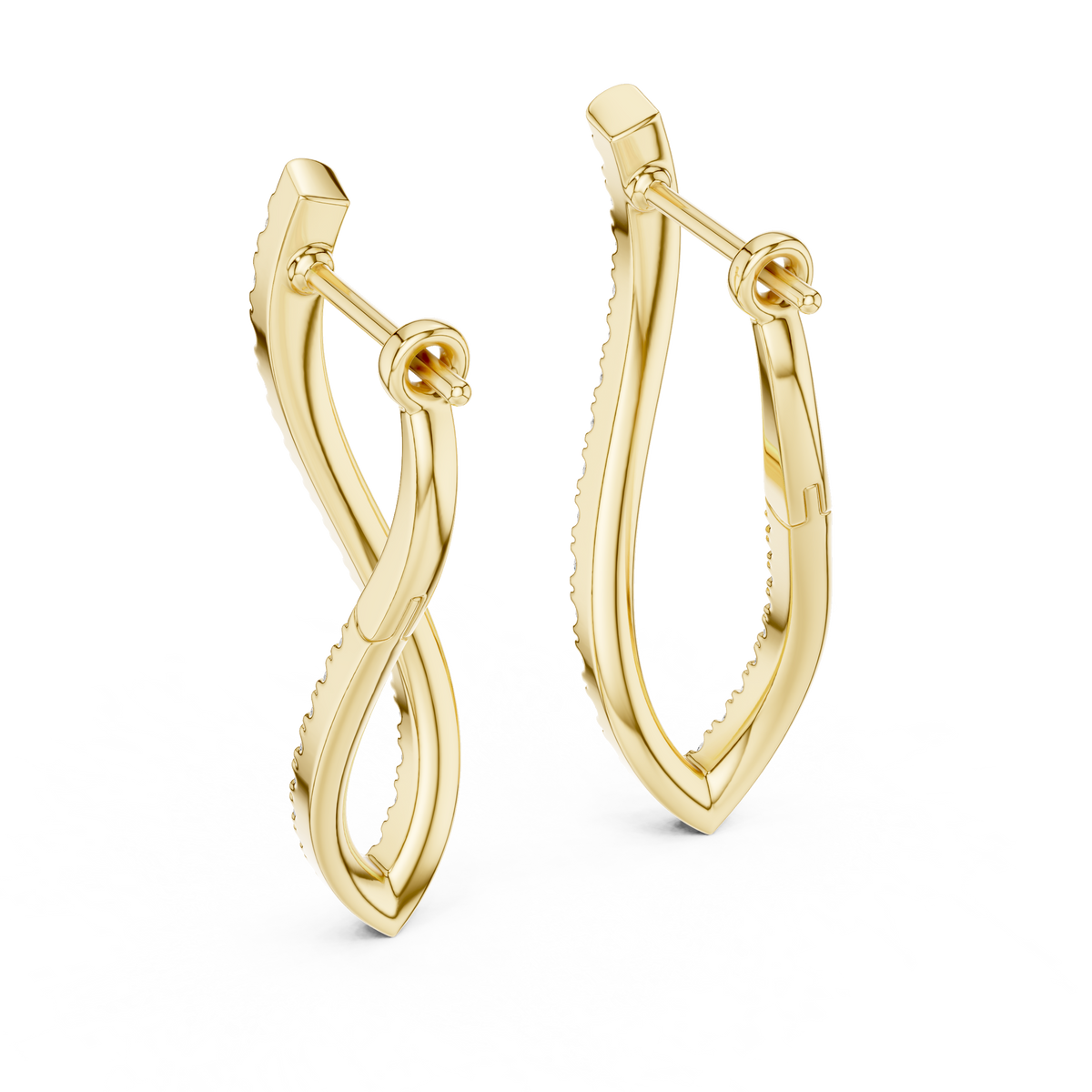Serelina Teardrop Pavé Lab Grown Diamond Drop Earrings