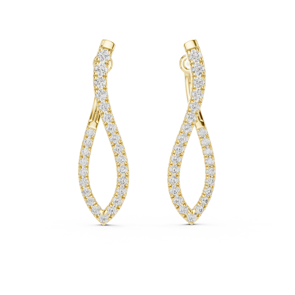 Serelina Teardrop Pavé Lab Grown Diamond Drop Earrings