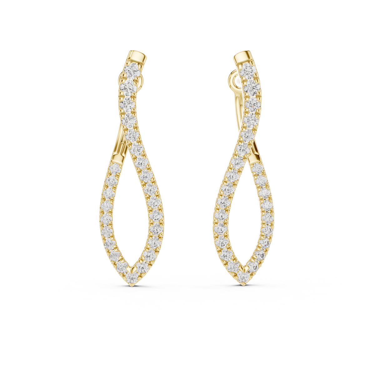 Serelina Teardrop Pavé Lab Grown Diamond Drop Earrings