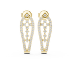 Seraphine Geometric Teardrop Lab Grown Diamond Drop Earrings