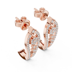 Seraphina Golden Geometric Teardrop Lab Grown Diamond Drop Earrings