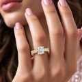 Valenza Graduated Pavé Lab Grown Diamond Engagement Ring