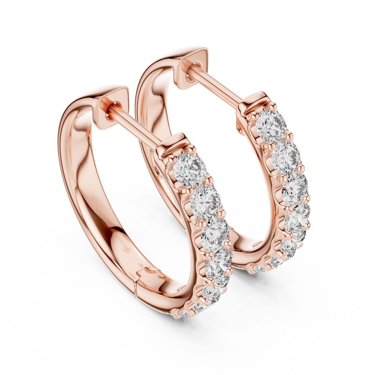 Avelisse Pavé Lab Grown Diamond Hoop Earrings