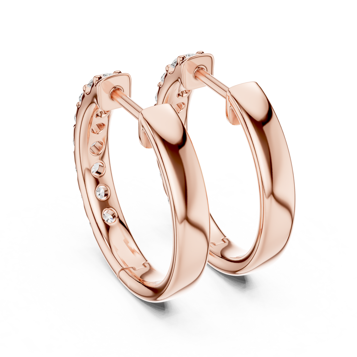 Avelisse Pavé Lab Grown Diamond Hoop Earrings