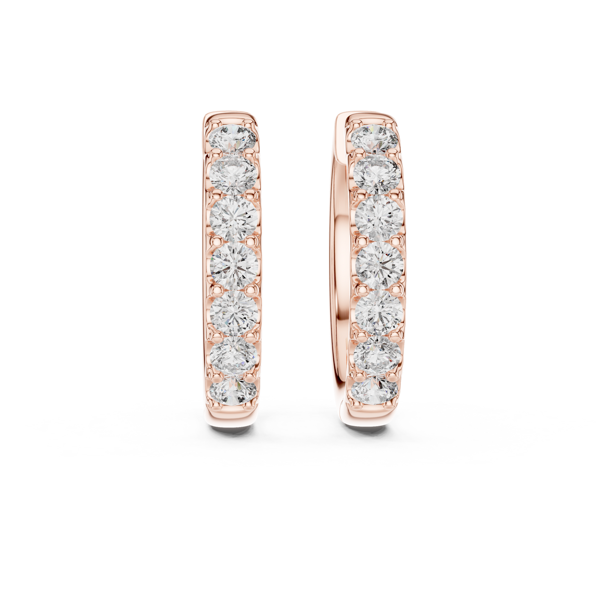 Avelisse Pavé Lab Grown Diamond Hoop Earrings