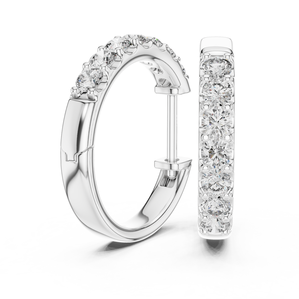 Avelisse Pavé Lab Grown Diamond Hoop Earrings