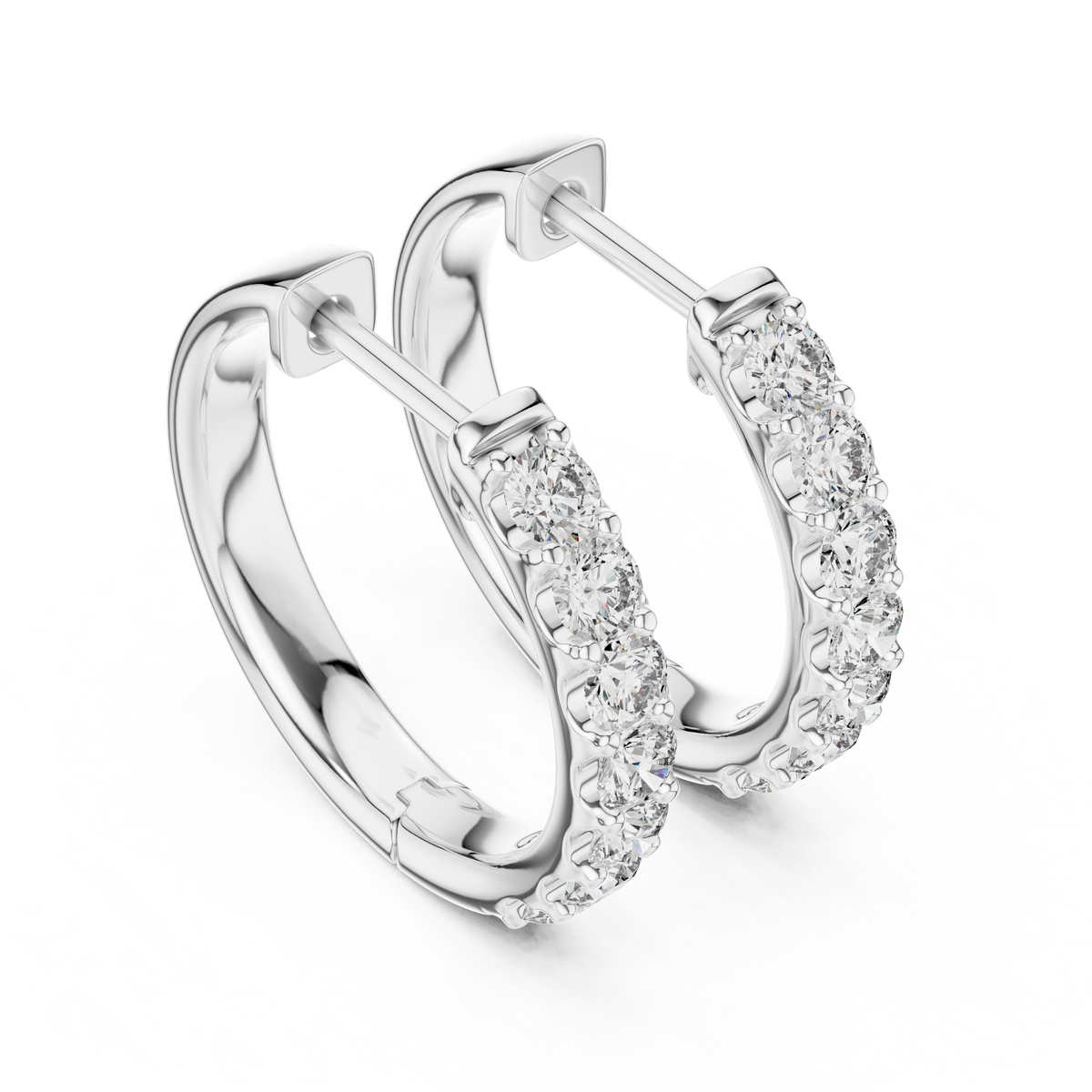 Avelisse Pavé Lab Grown Diamond Hoop Earrings