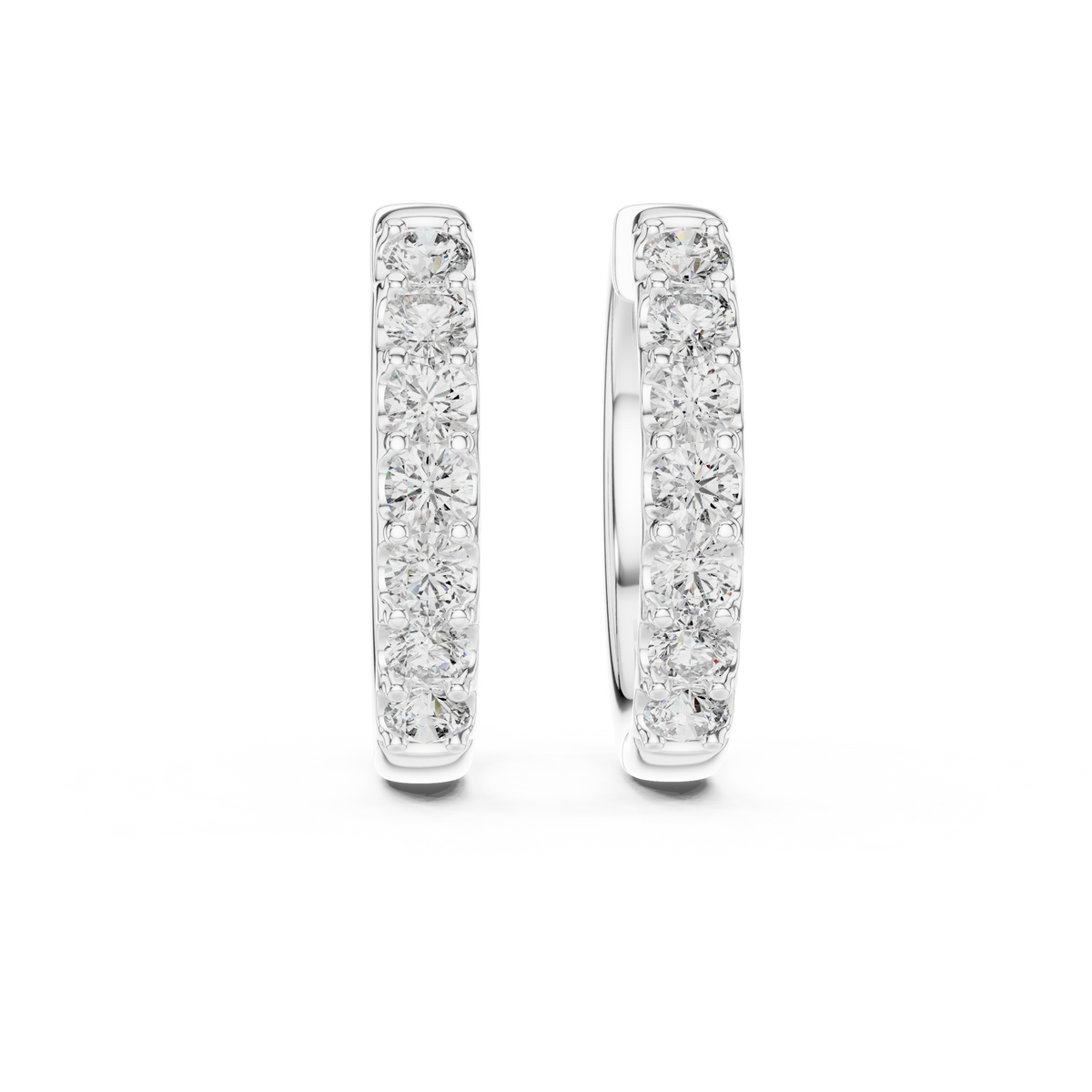 Avelisse Pavé Lab Grown Diamond Hoop Earrings