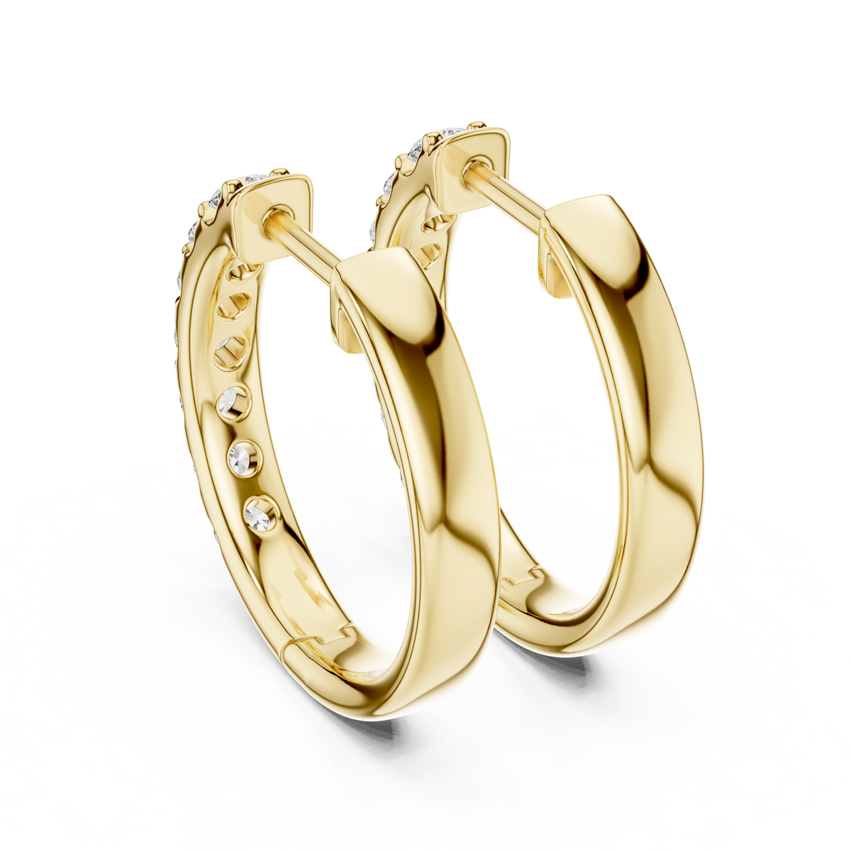 Avelisse Pavé Lab Grown Diamond Hoop Earrings