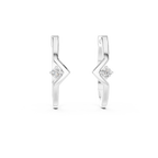 Zarellia Chevron Solitaire Lab Grown Diamond Earrings