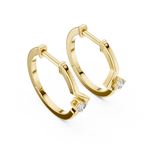 Zarellia Chevron Solitaire Lab Grown Diamond Earrings