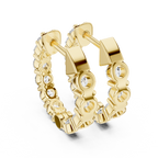 Elvarine Graduated Diamond Hoop Lab Grown Diamond Earrings.