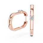 Solviera Round Solitaire Lab Grown Diamond Hoop Earrings