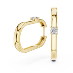 Solviera Round Solitaire Lab Grown Diamond Hoop Earrings