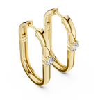 Solviera Round Solitaire Lab Grown Diamond Hoop Earrings