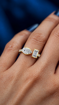 Elowenna Asymmetric Lab Grown Diamond Ring