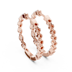 Lunavelle Twisted Floral Lab Grown Diamond Hoop Earrings