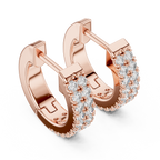 Marvella Double-Row Pavé Lab Grown Diamond Hoop Earrings.