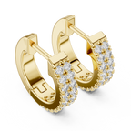 Marvella Double-Row Pavé Lab Grown Diamond Hoop Earrings.