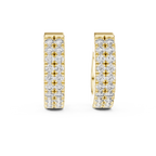 Marvella Double-Row Pavé Lab Grown Diamond Hoop Earrings.