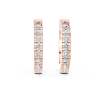 Elowen Pavé Linear Lab Grown Diamond Hoop Earrings.