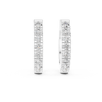 Elowen Pavé Linear Lab Grown Diamond Hoop Earrings.