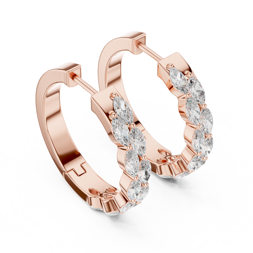 Seraphine Cascade Lab Grown Diamond Hoop Earrings