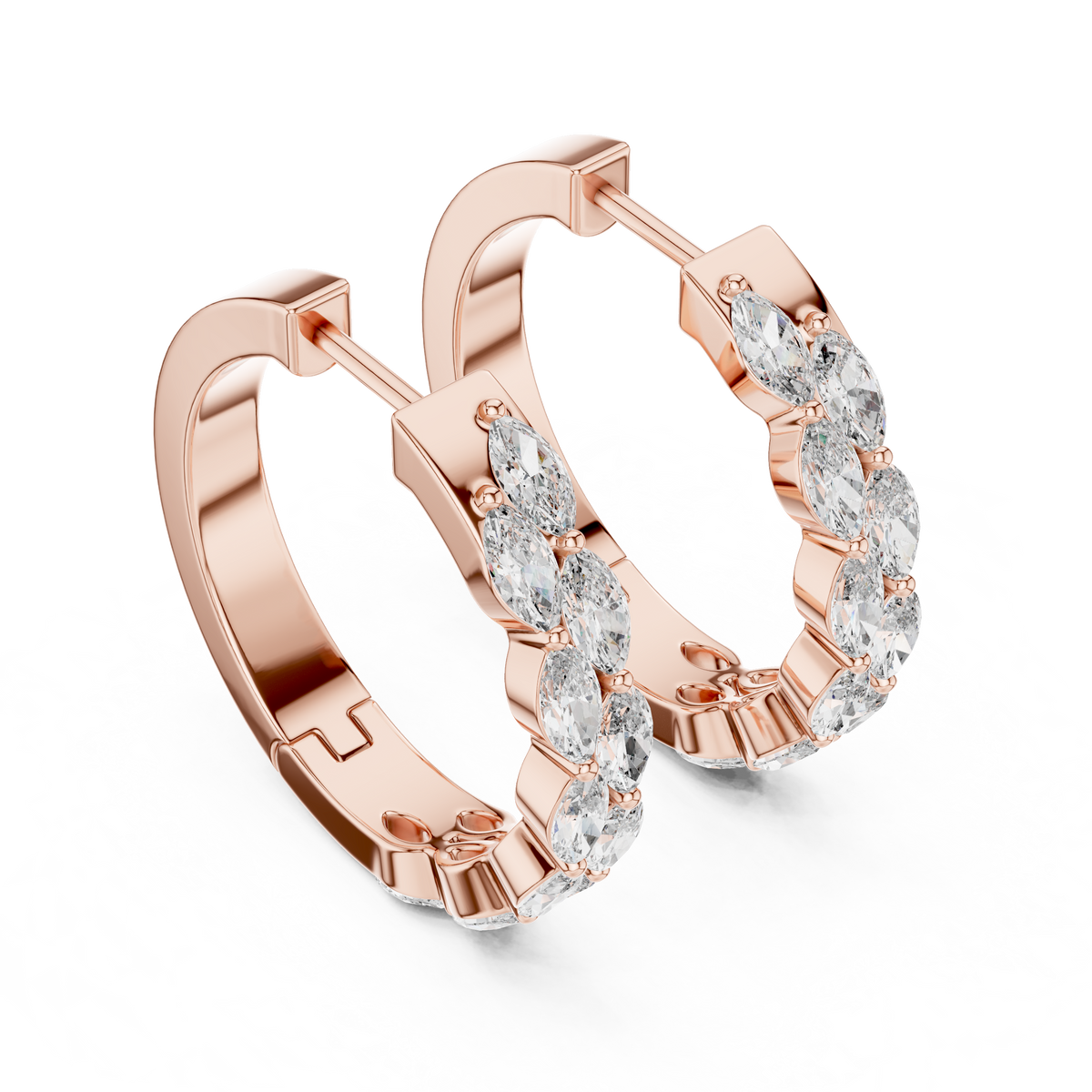 Seraphine Cascade Lab Grown Diamond Hoop Earrings