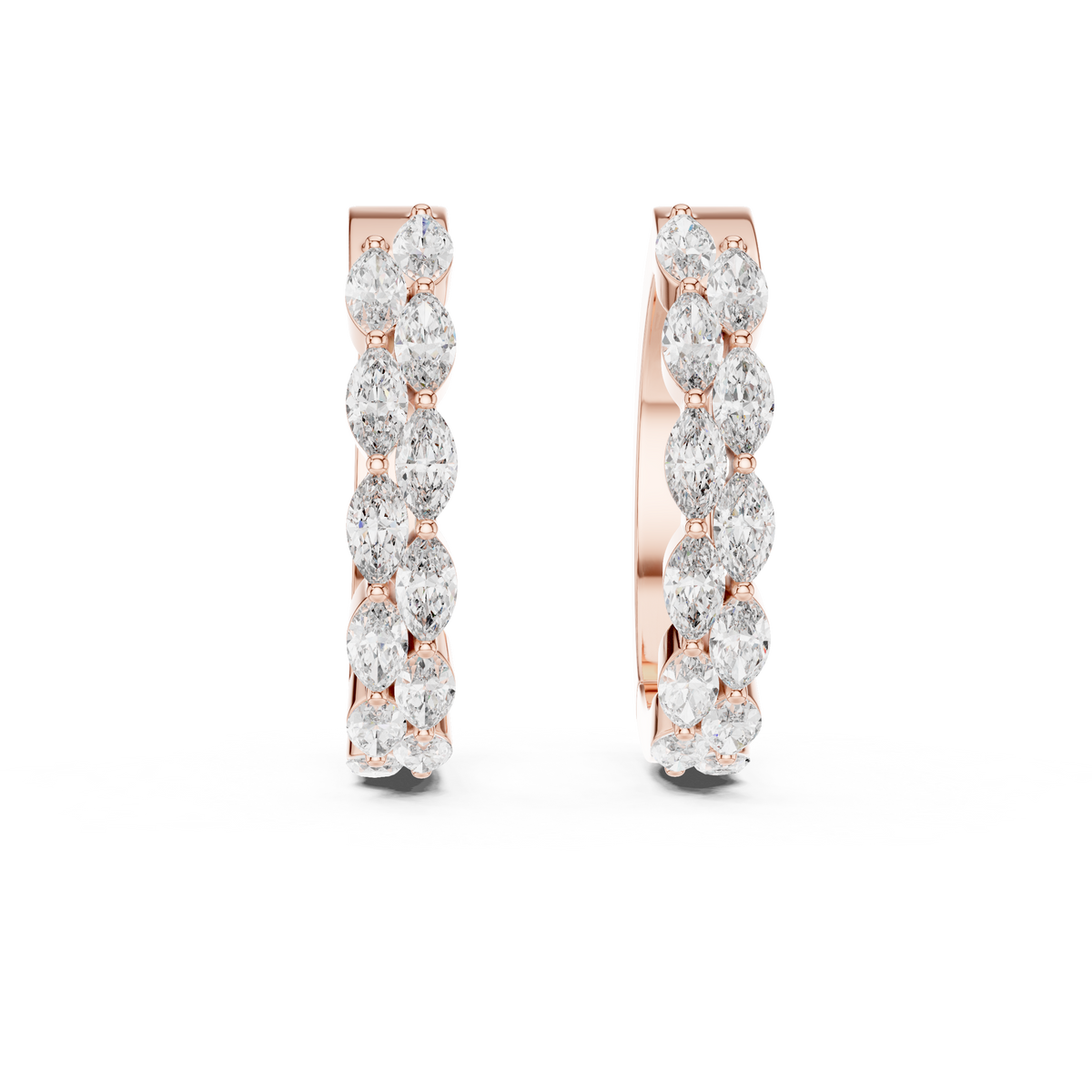 Seraphine Cascade Lab Grown Diamond Hoop Earrings