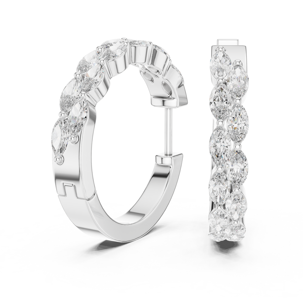 Seraphine Cascade Lab Grown Diamond Hoop Earrings