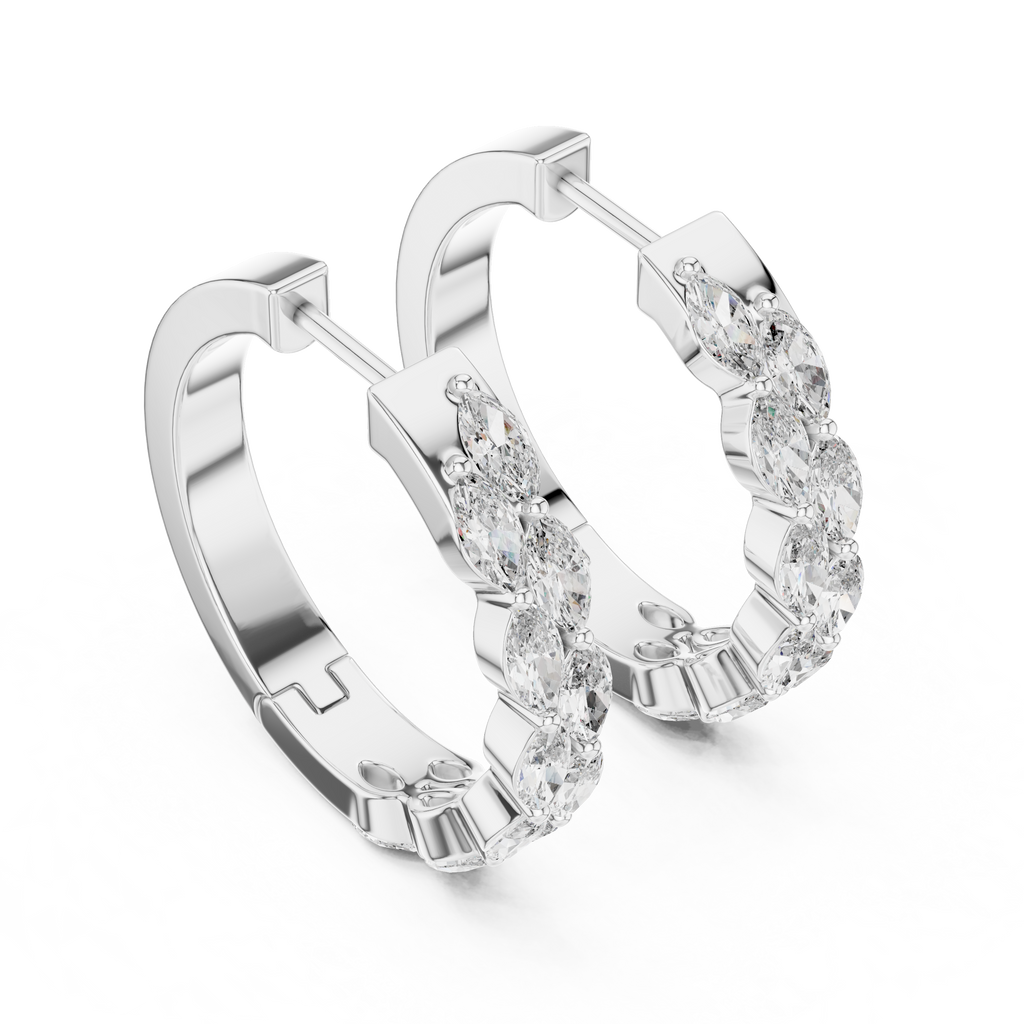 Seraphine Cascade Lab Grown Diamond Hoop Earrings
