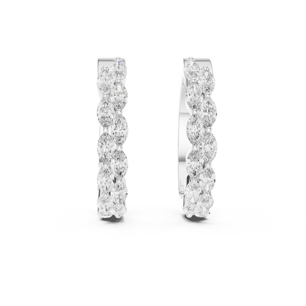 Seraphine Cascade Lab Grown Diamond Hoop Earrings