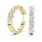 Seraphine Cascade Lab Grown Diamond Hoop Earrings