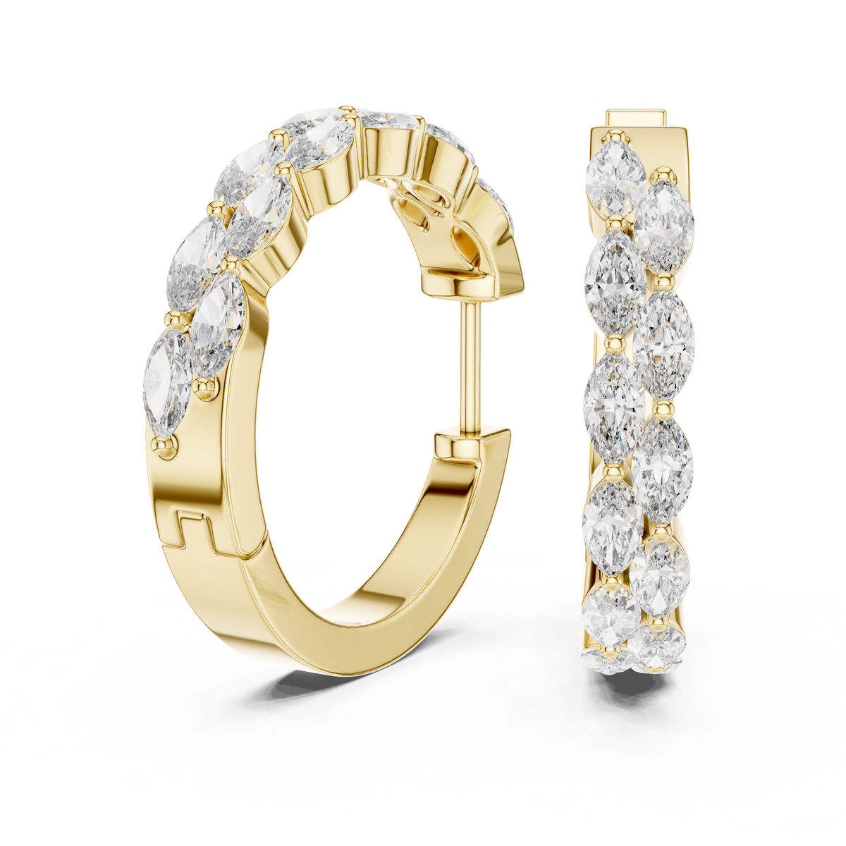 Seraphine Cascade Lab Grown Diamond Hoop Earrings