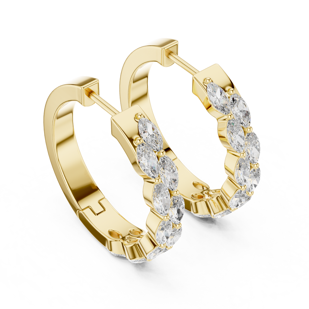 Seraphine Cascade Lab Grown Diamond Hoop Earrings