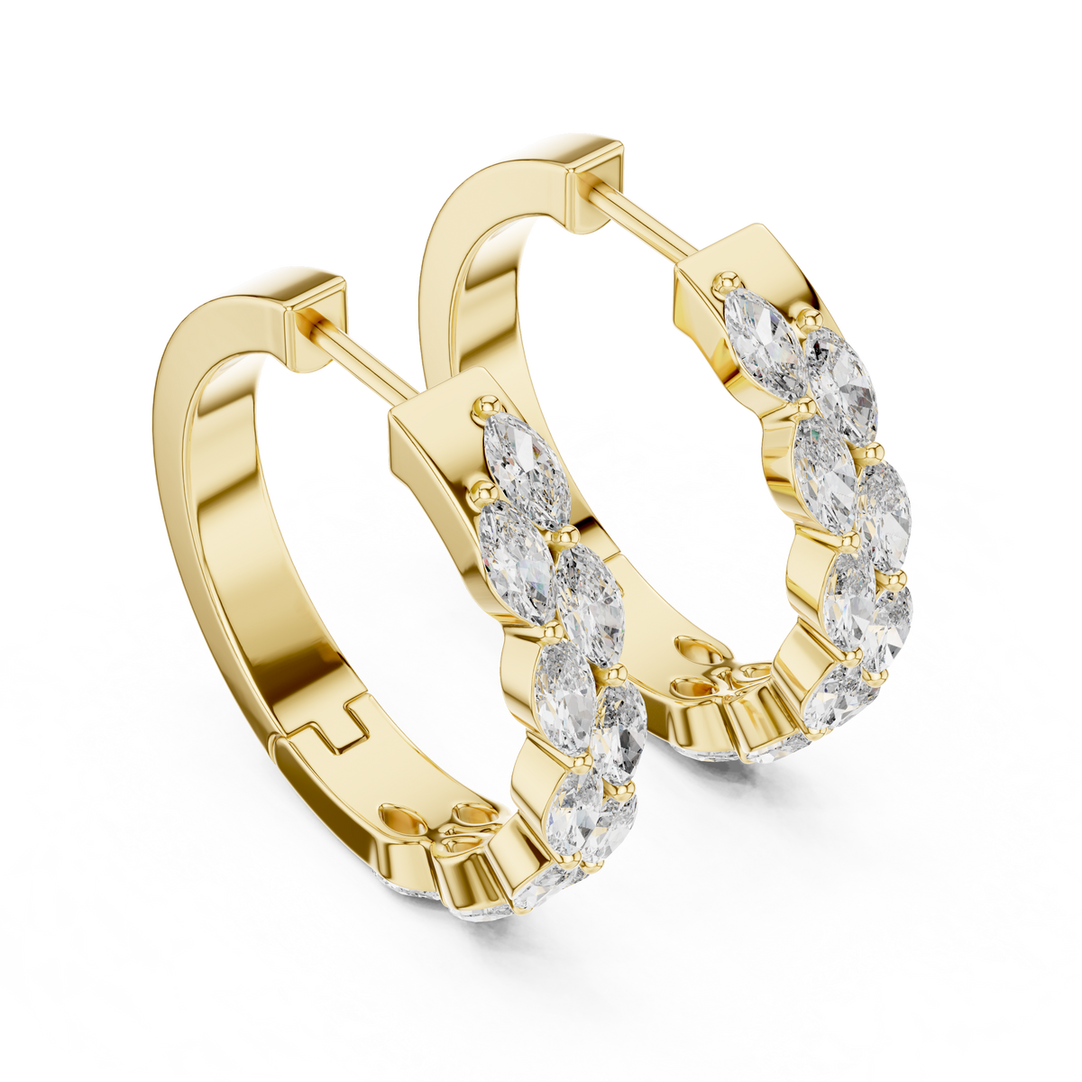 Seraphine Cascade Lab Grown Diamond Hoop Earrings
