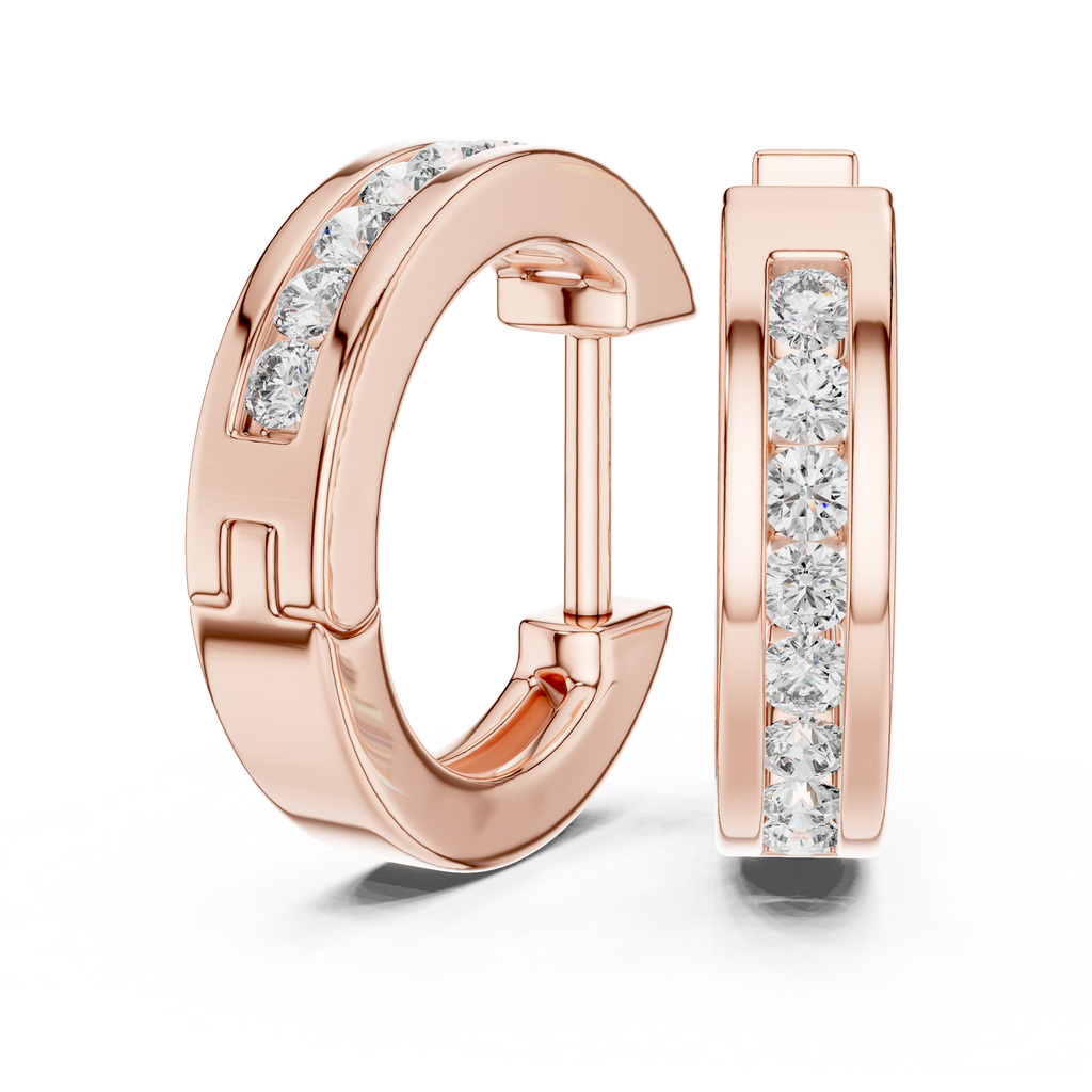 Aurelia Slim Pavé Lab Grown Diamond Hoop Earrings