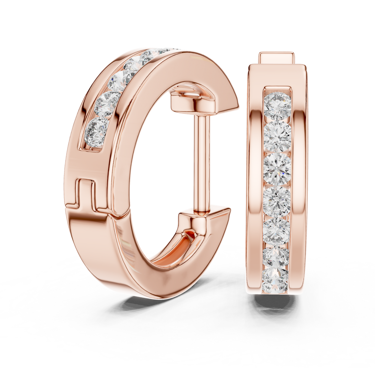 Aurelia Slim Pavé Lab Grown Diamond Hoop Earrings