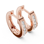 Aurelia Slim Pavé Lab Grown Diamond Hoop Earrings