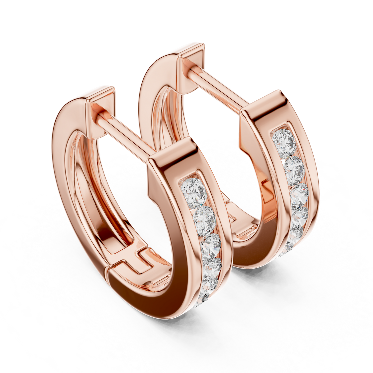 Aurelia Slim Pavé Lab Grown Diamond Hoop Earrings